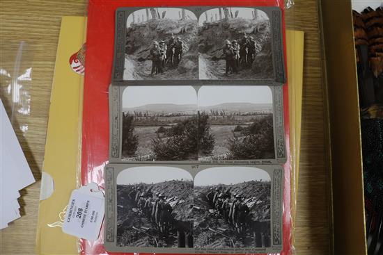 A comprehensive collection of 1st World War stereoscopic cards